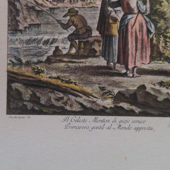 Giuseppe Zocchi vintage lithograph print Marzo - Picture 7 of 9